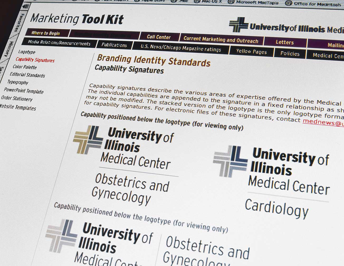 univ-of-illinois-medical-center_screen-tool-kit.jpg Art Direction by: Bart Crosby, Crosby Associates
